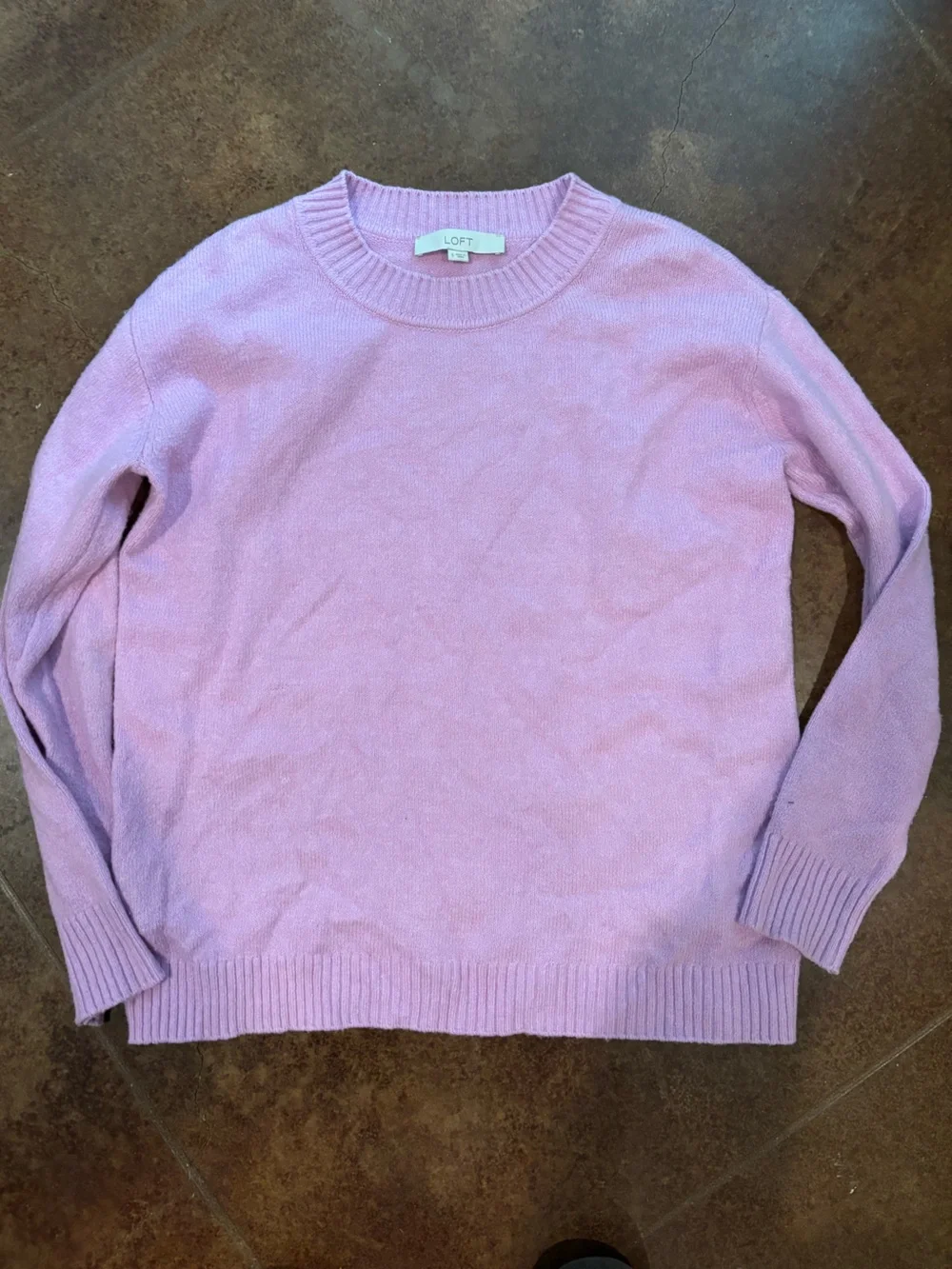LOFT size Small Crewneck Sweaters- Light Pink & Lilac Pink